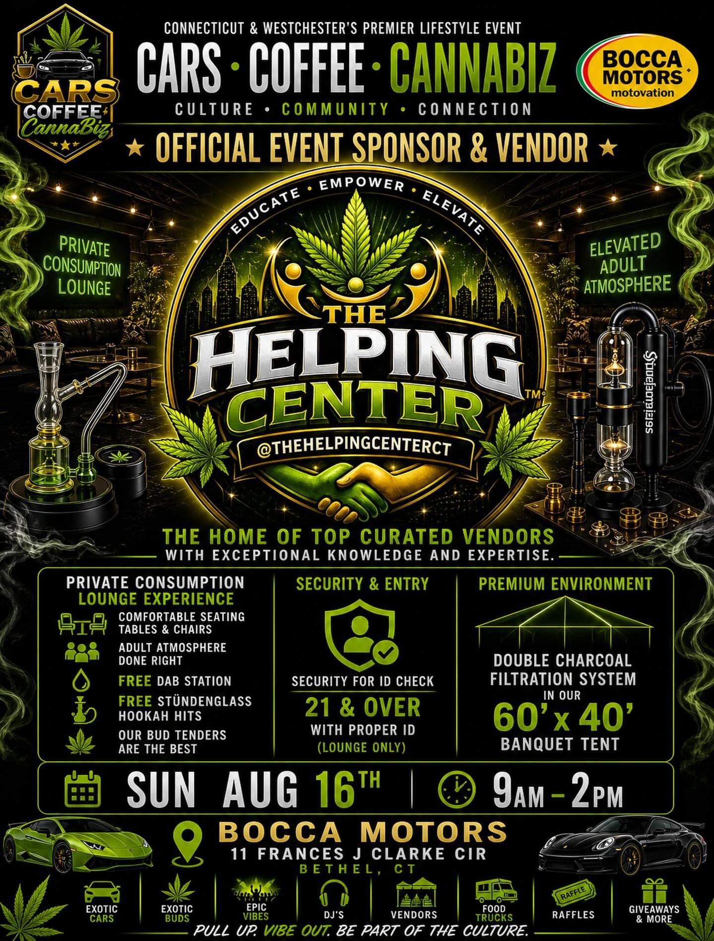 Cars · Coffee · Cannabiz — Cars & Coffee meet
