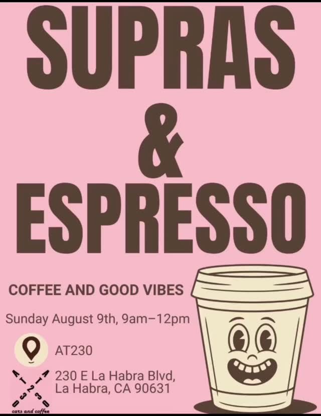 Supras & Espresso — Cars & Coffee meet