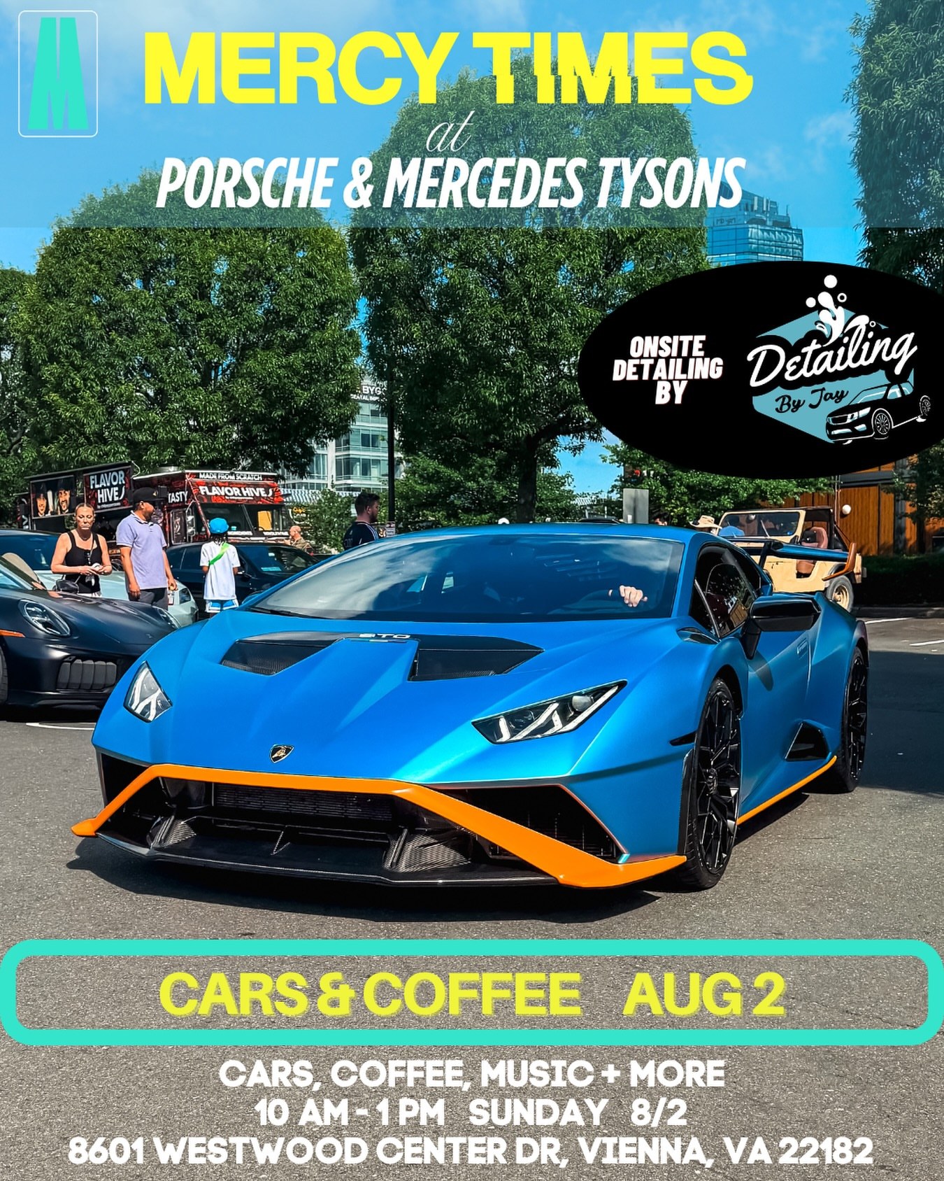 Mercy Times at Porsche & Mercedes Tysons — Cars & Coffee meet