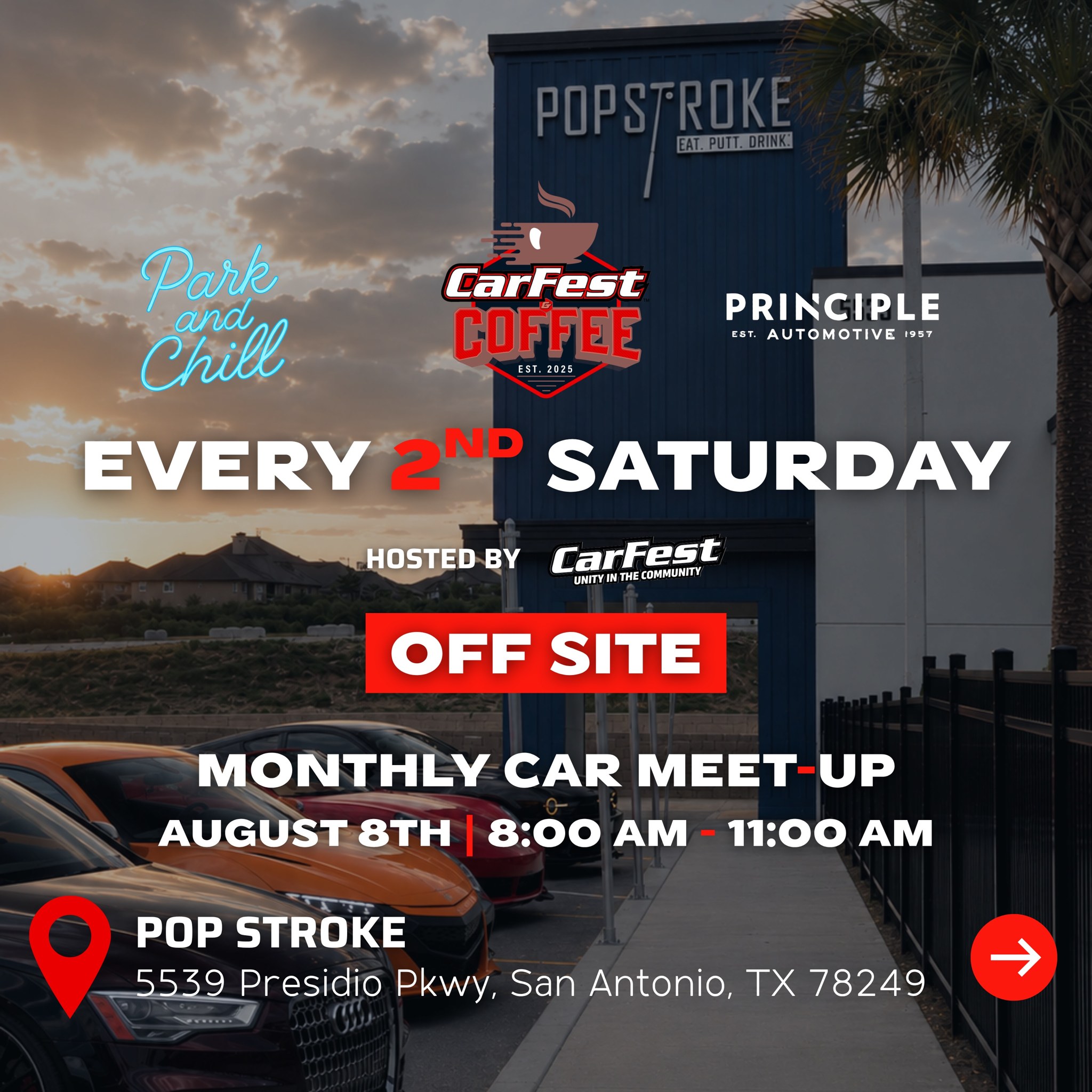 Park and Chill / CarFest & Coffee — Cars & Coffee meet