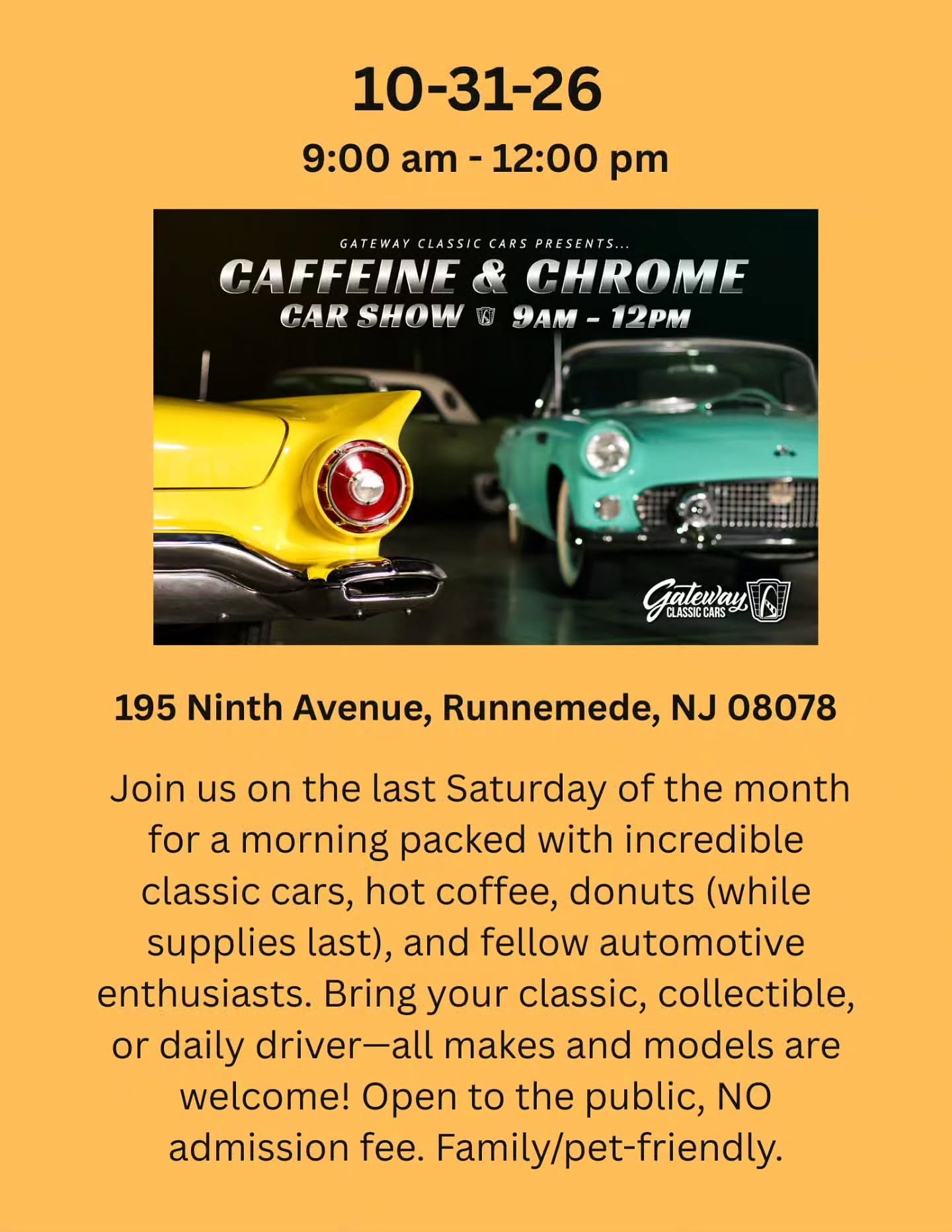 Caffeine & Chrome — Cars & Coffee meet