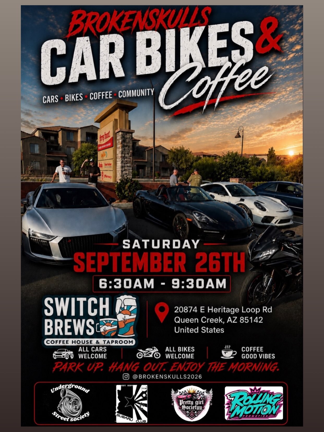 Brokenskulls Car Bikes & Coffee — Cars & Coffee meet