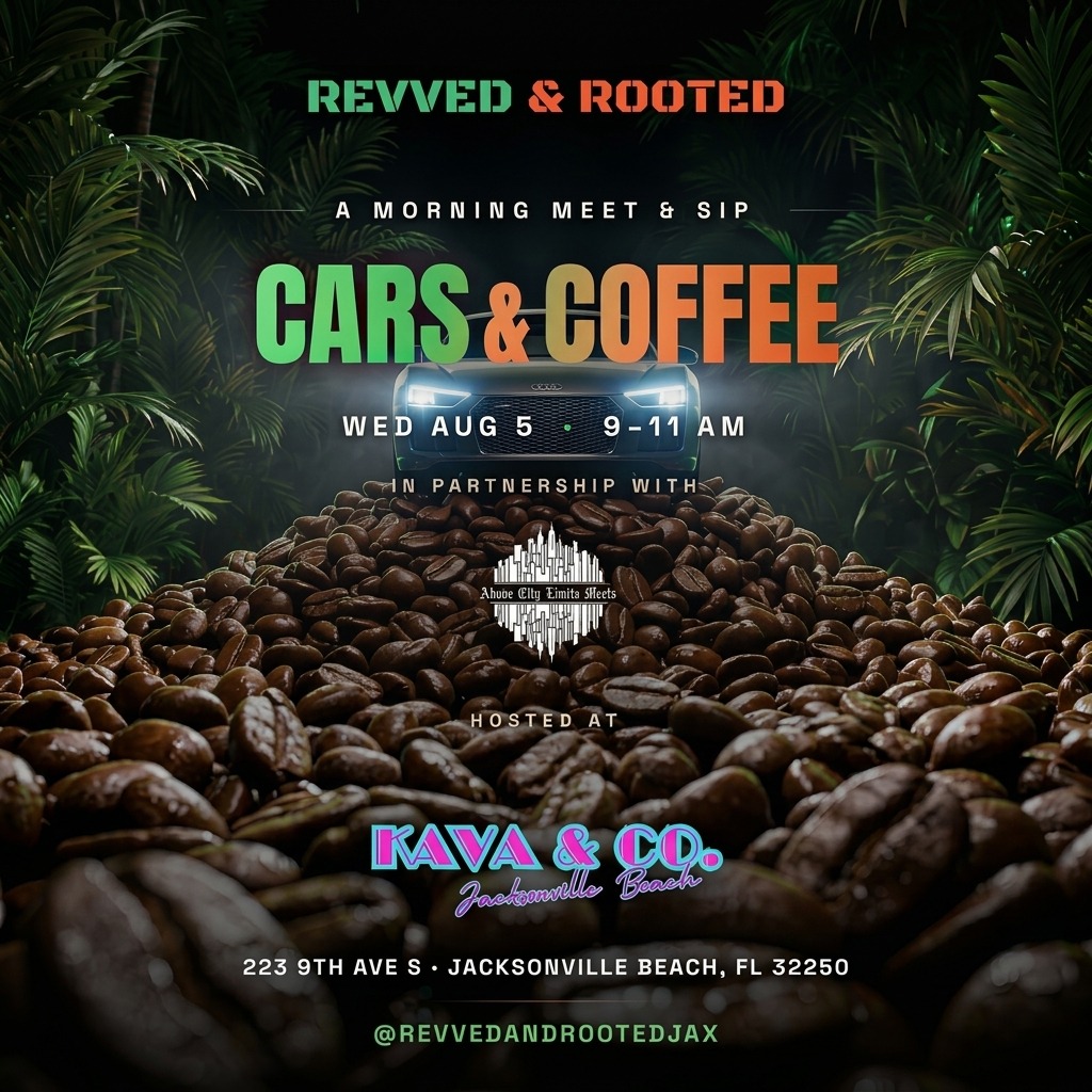 Cars & Coffee — Kava & Co. — Cars & Coffee meet