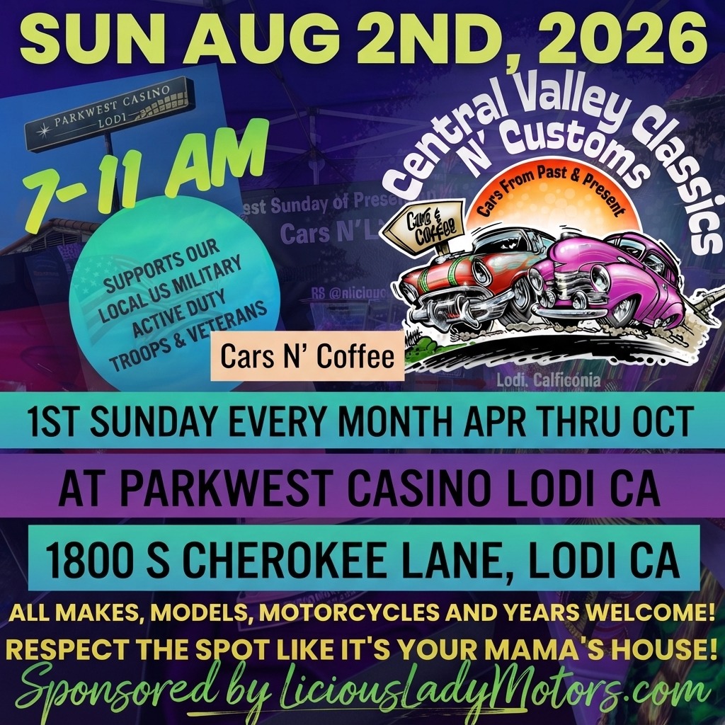 Cars N' Coffee — Parkwest Casino Lodi — Cars & Coffee meet