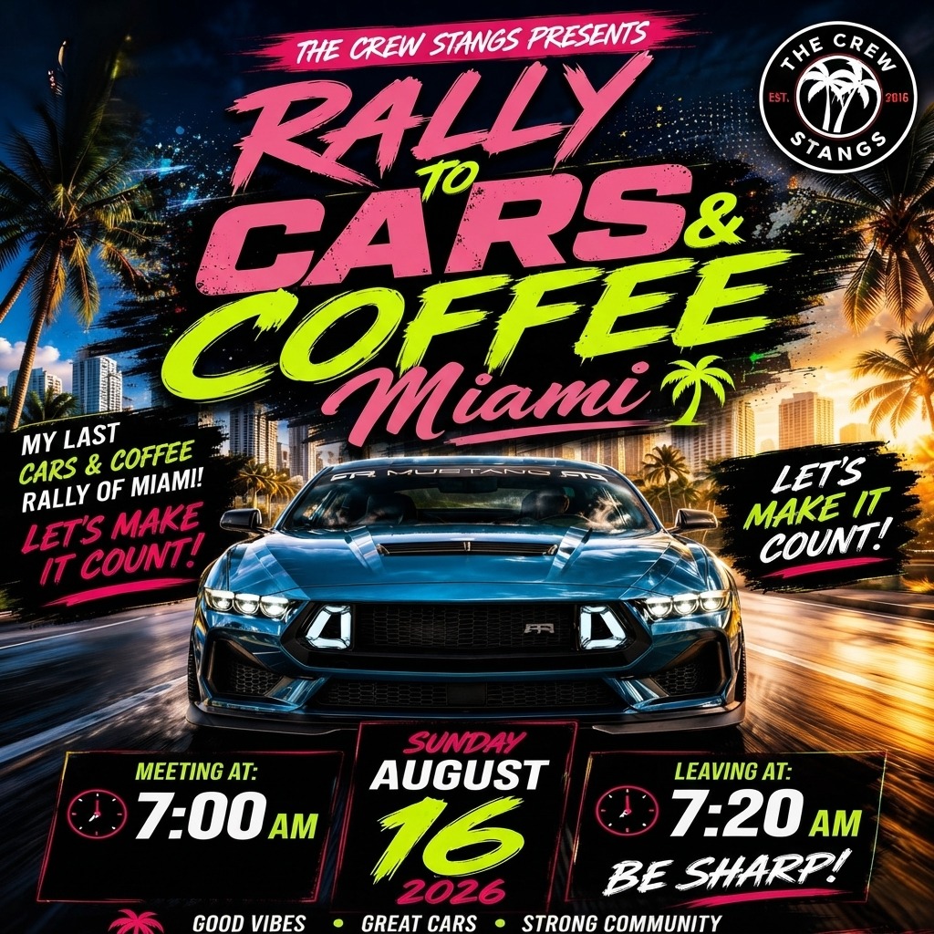 Rally to Cars & Coffee Miami — Cars & Coffee meet