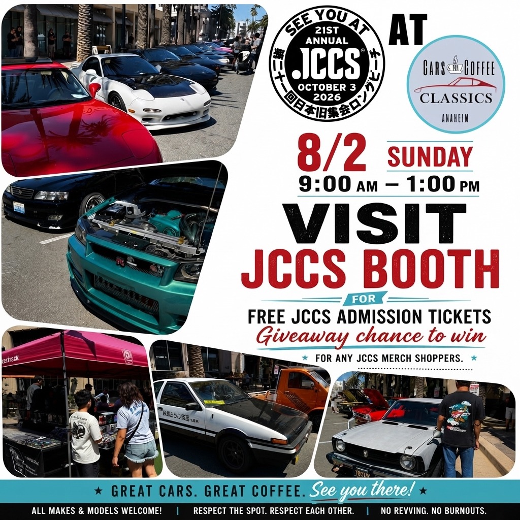 JCCS Booth at Cars & Coffee Classics — Cars & Coffee meet