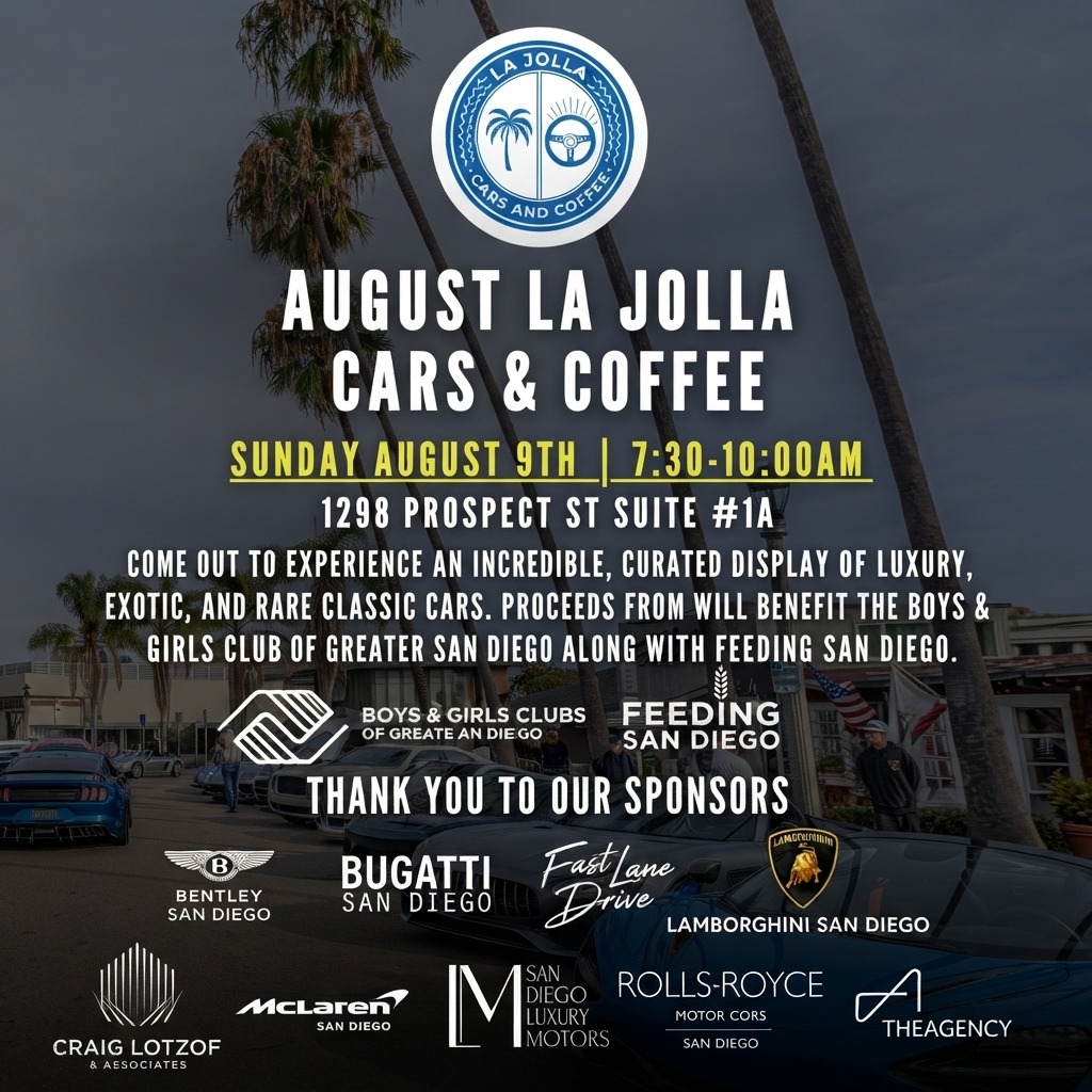 La Jolla Cars & Coffee — Cars & Coffee meet