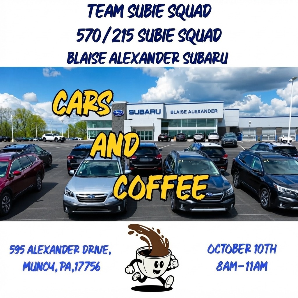 Cars and Coffee — Blaise Alexander Subaru — Cars & Coffee meet