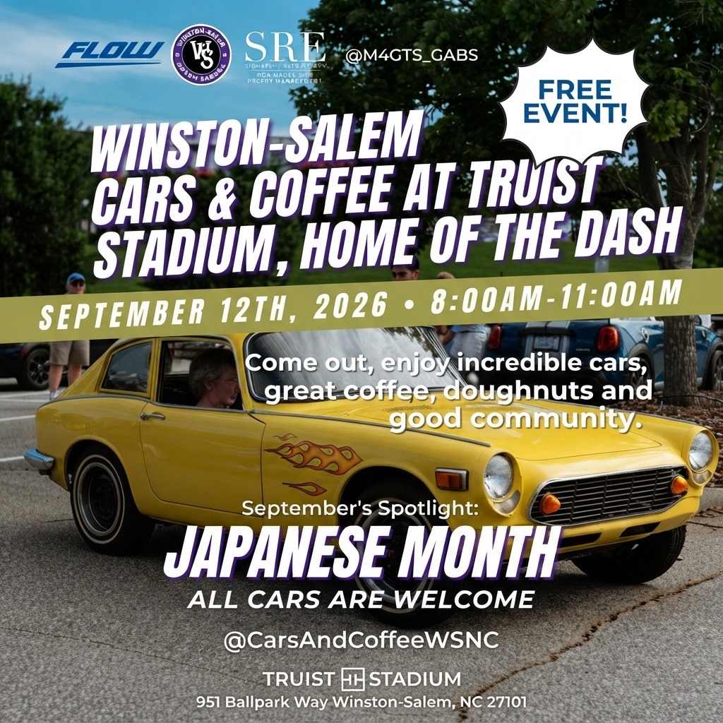 Winston-Salem Cars & Coffee at Truist Stadium, Home of the Dash — Cars & Coffee meet