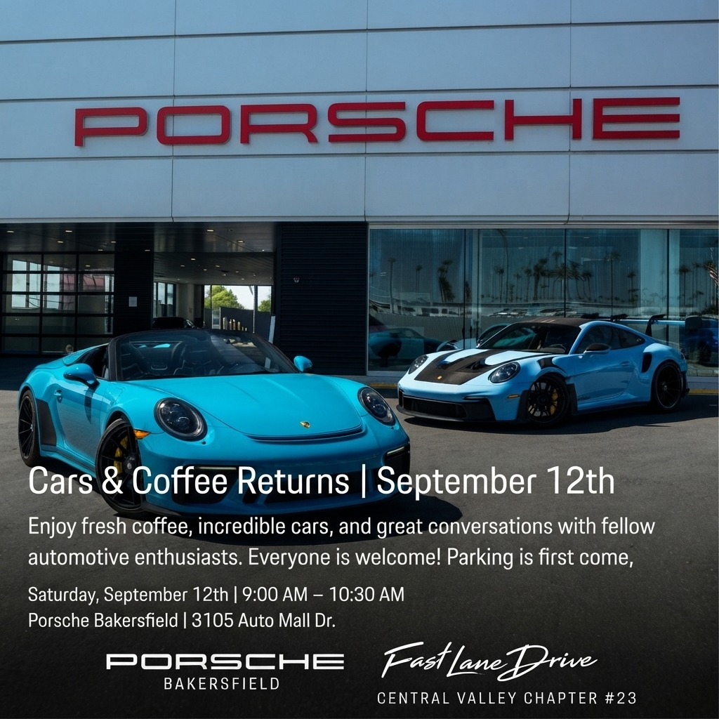 Cars & Coffee — Porsche Bakersfield — Cars & Coffee meet