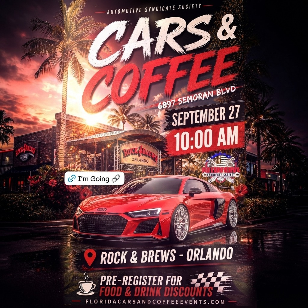 Cars & Coffee — Rock & Brews - Orlando — Cars & Coffee meet