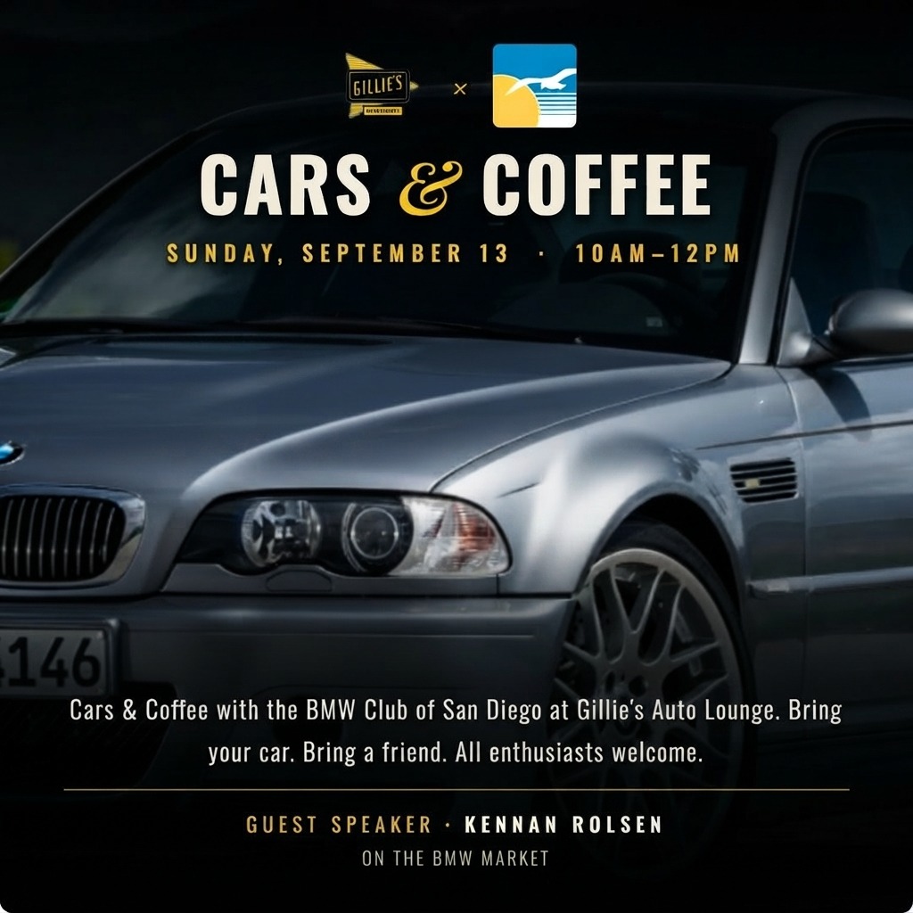 Cars & Coffee — Gillie's Auto Lounge — Cars & Coffee meet