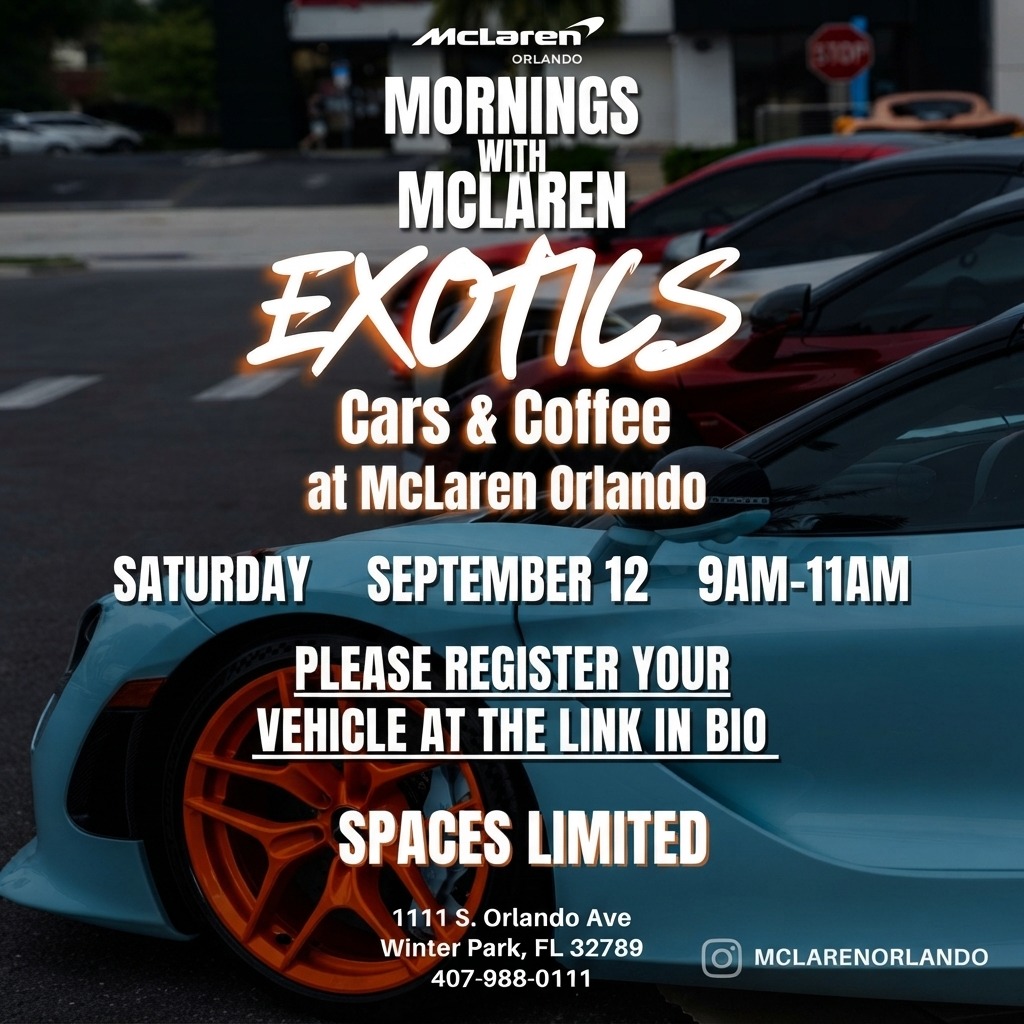 Mornings with McLaren Exotics — Cars & Coffee meet