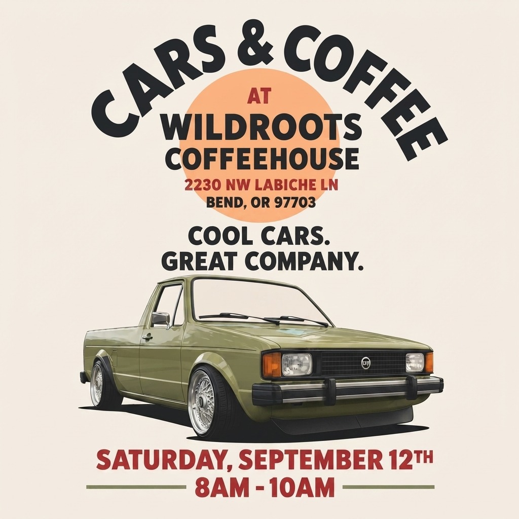 Cars & Coffee — Wildroots Coffeehouse — Cars & Coffee meet