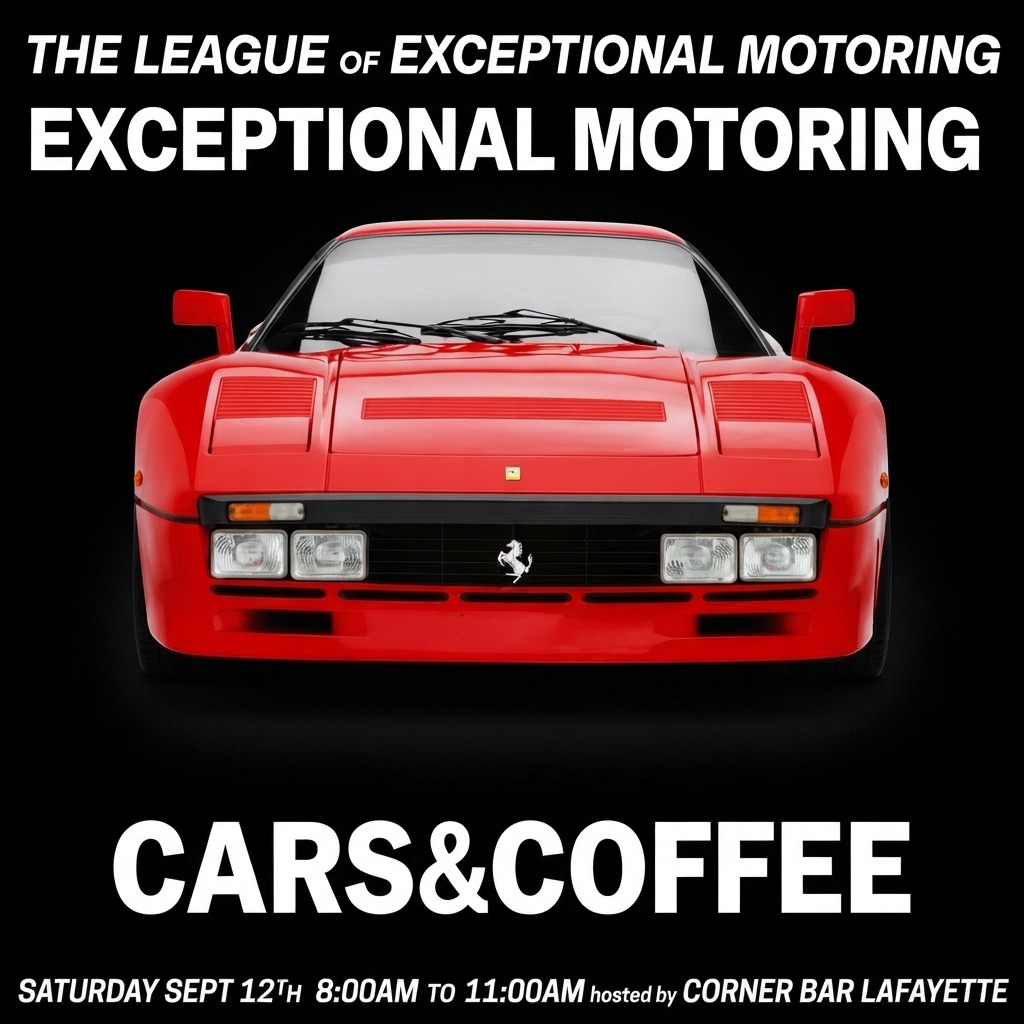 Cars & Coffee — Corner Bar Lafayette — Cars & Coffee meet