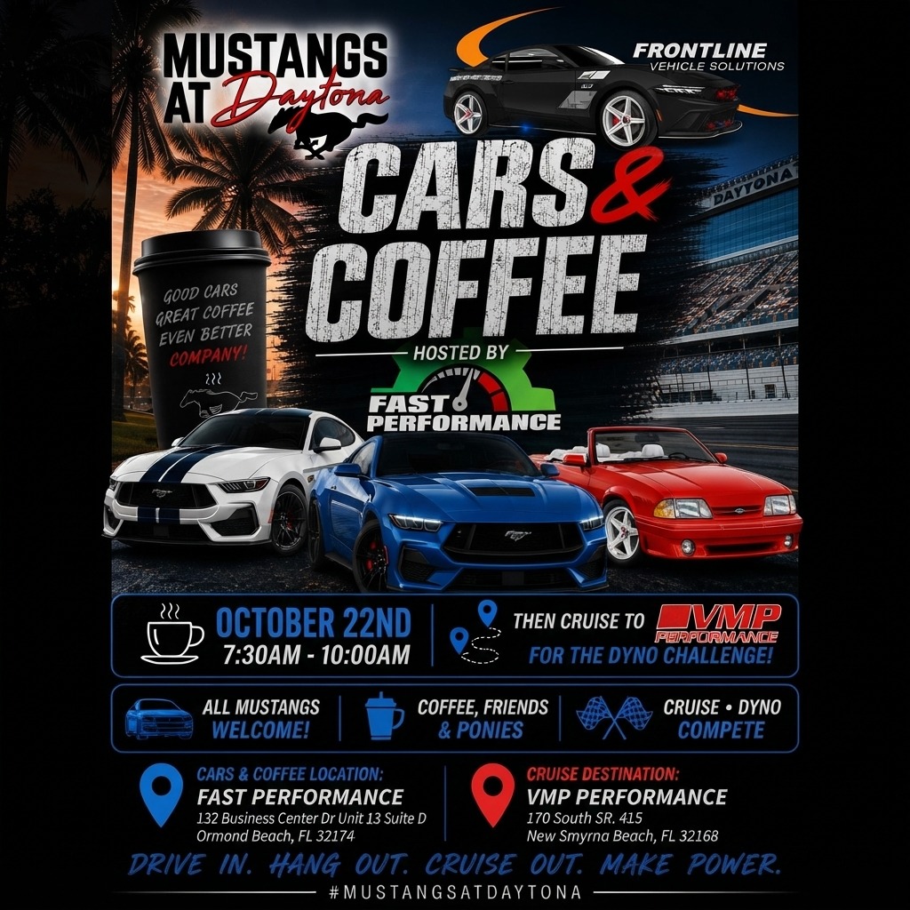 Mustangs at Daytona — Cars & Coffee meet