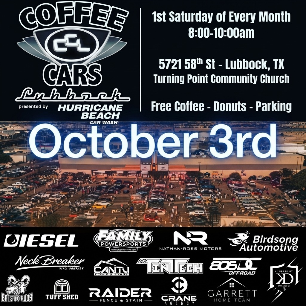 Coffee & Cars Lubbock — Cars & Coffee meet