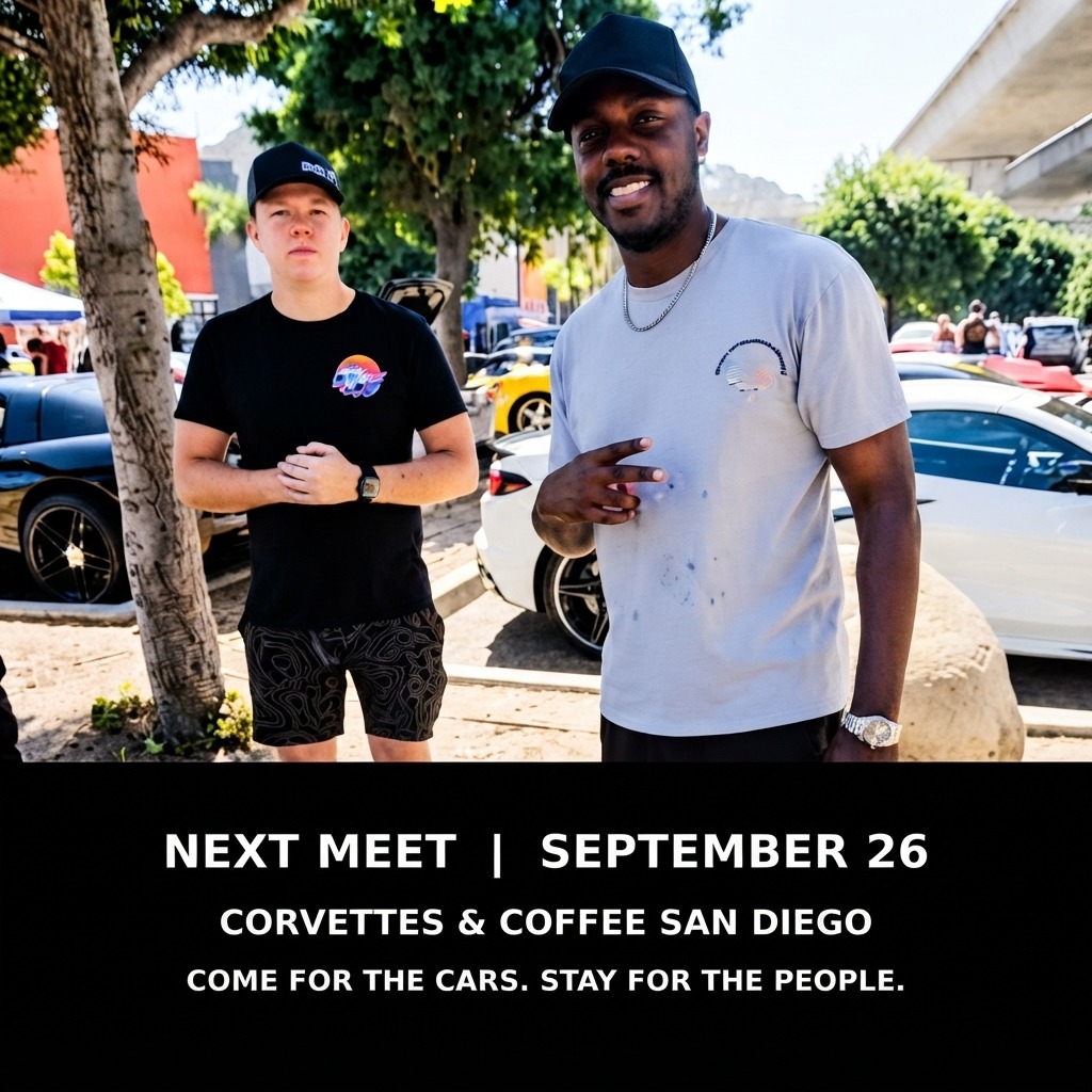 Corvettes & Coffee San Diego — Cars & Coffee meet