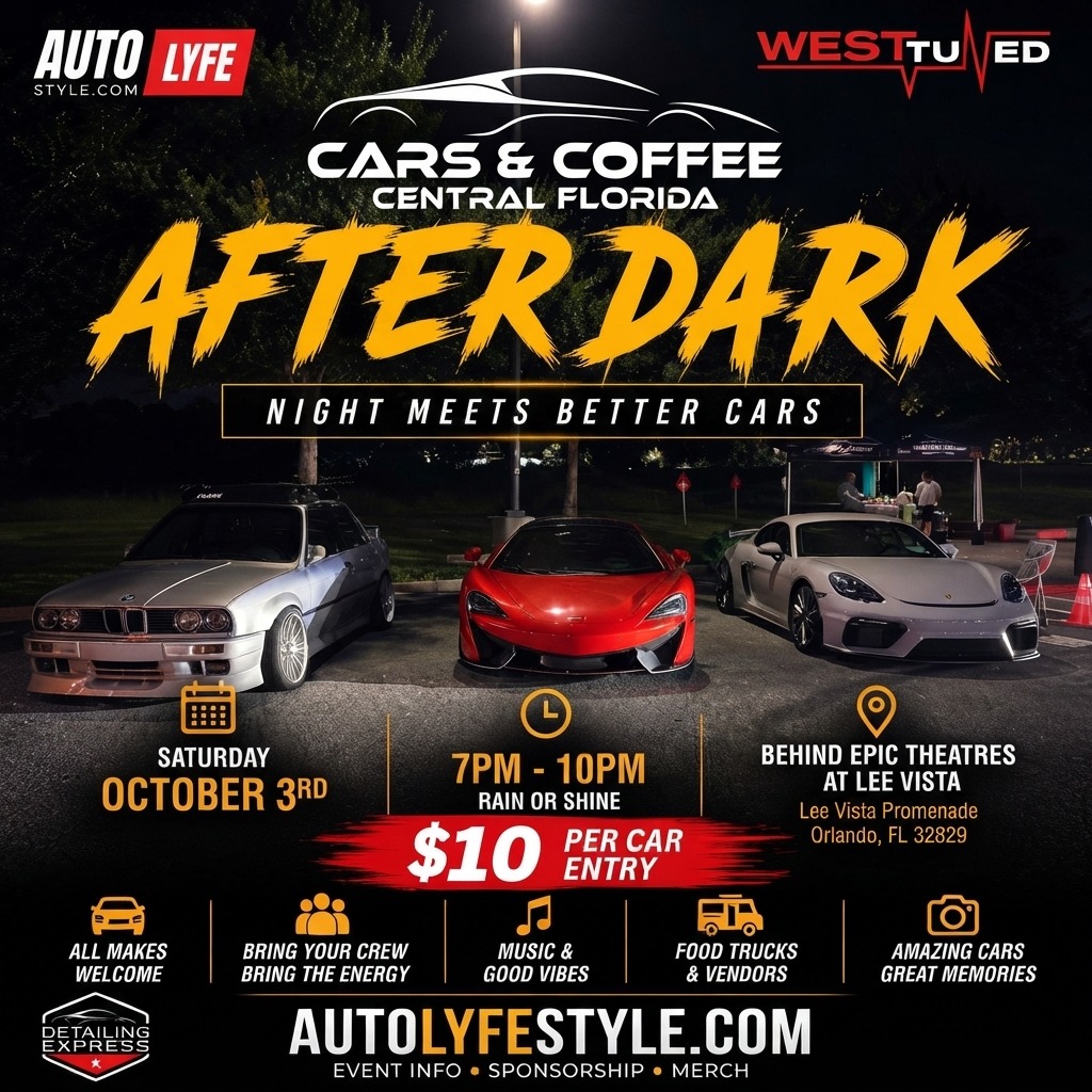 Cars & Coffee Central Florida After Dark — Cars & Coffee meet